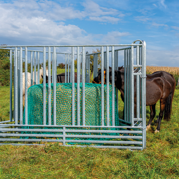 Sicherheits-Pferde Panel mit Fressgitter, Höhe: 2.10m