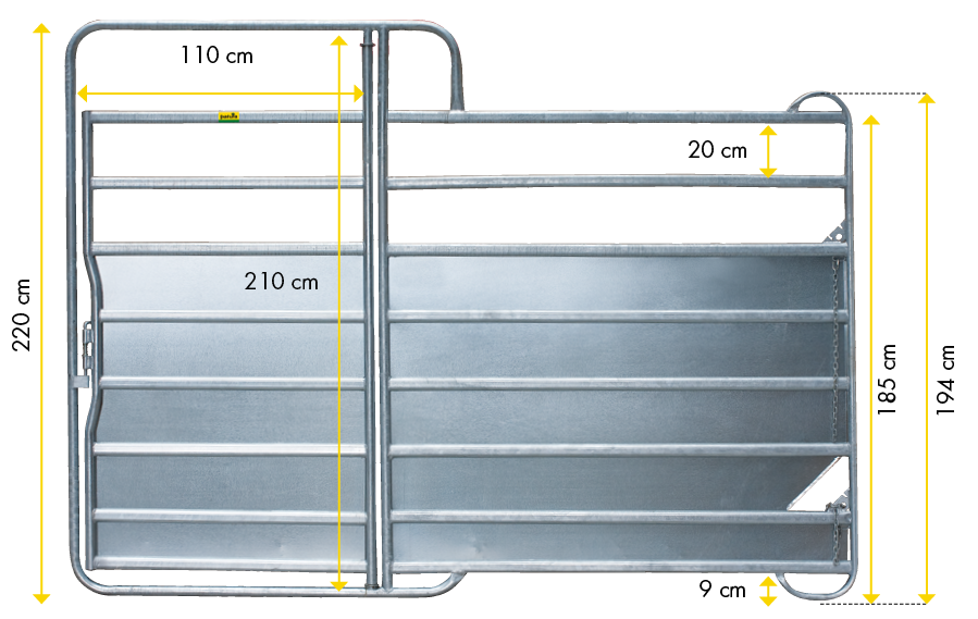 Panel-8 Plus mit Tor, Höhe: 2,20 m