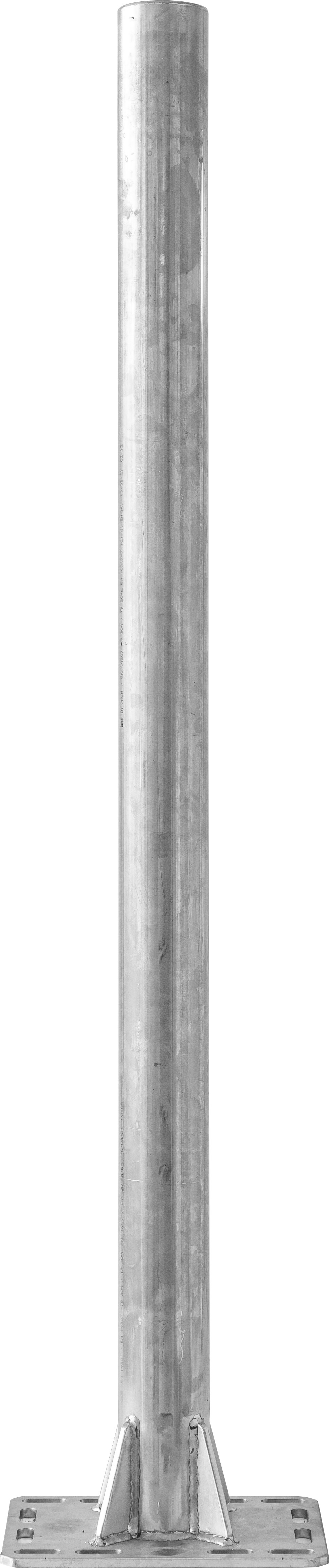 Pfosten Ø 76mm, L=1,65 m, mit Bodenplatte,  für Spaltenboden