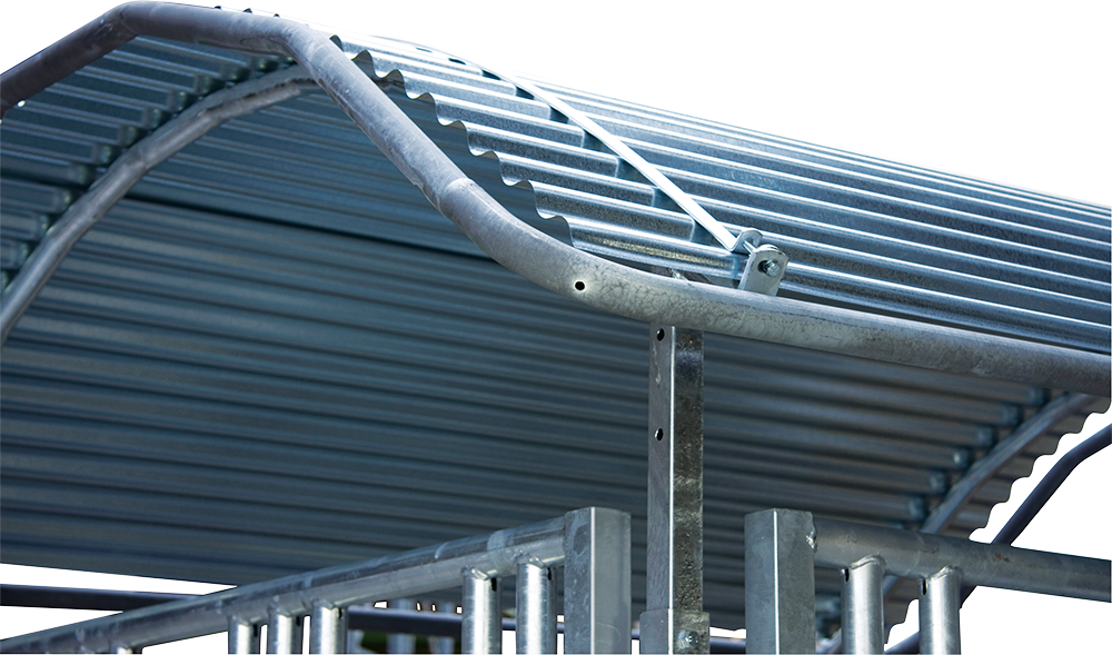 Dachkanten-Schutzbügel für Großballenraufen