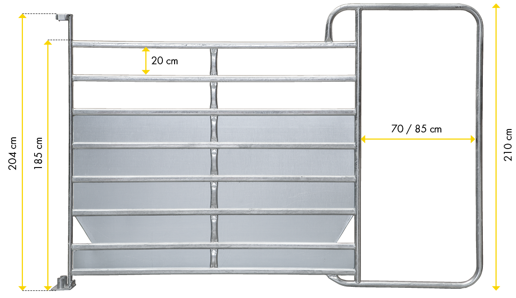 Panel mit Rahmen Plus, Höhe:  2,10 m