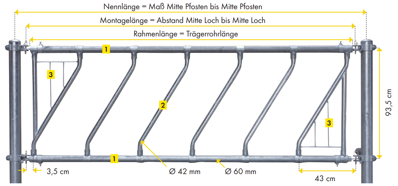 Trägerrohr, Länge 3.00