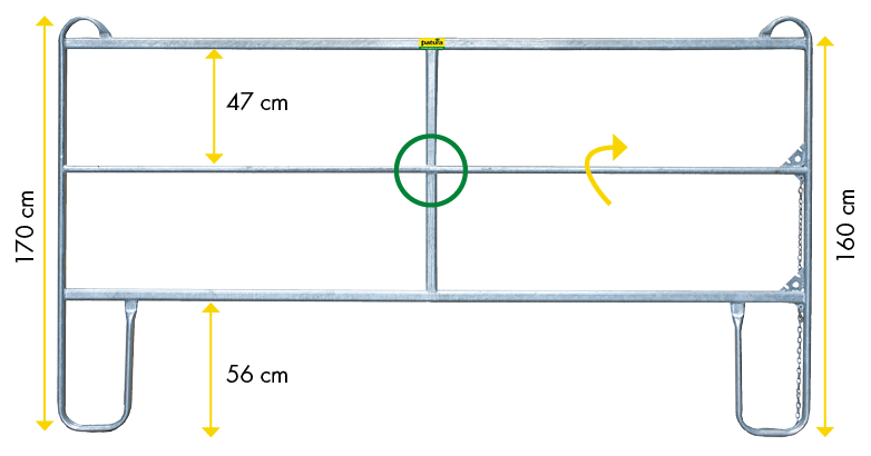 Panel 3, Höhe: 1.70 m