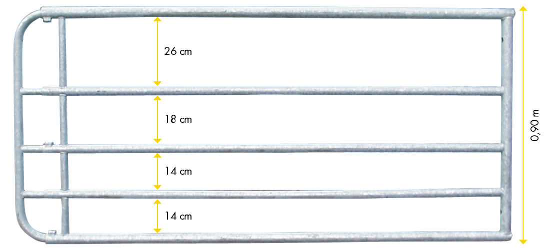 Weidezauntor verstellbar, Höhe 0.90 m