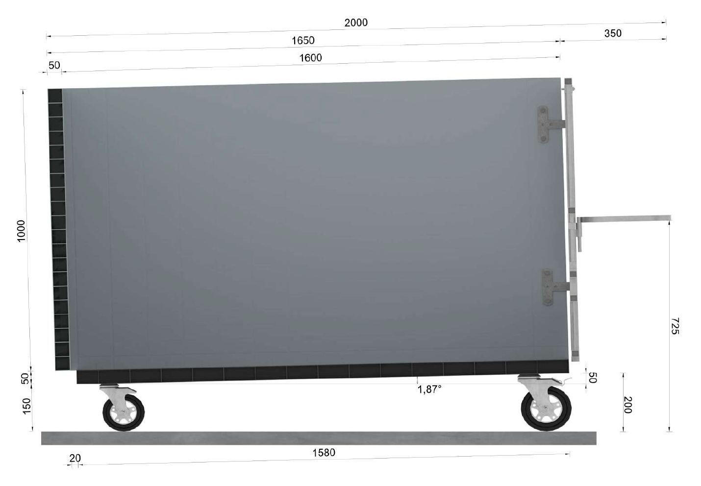 Kälber-MobiBox XL 1.00 x 1.60 m 