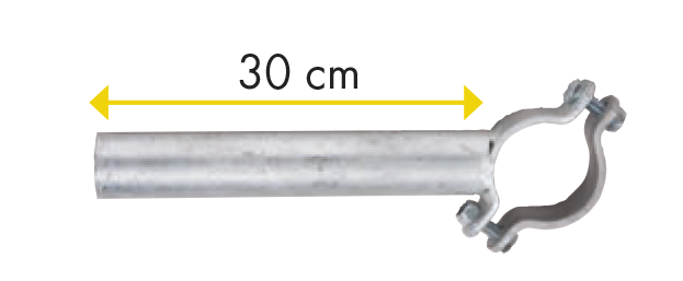 Einschub Schelle einfach für Pfosten Ø102 mm