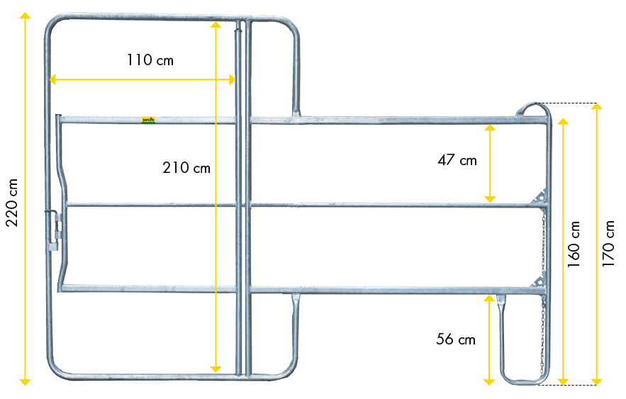 Panel-3 mit Tor, Höhe 2.20 m