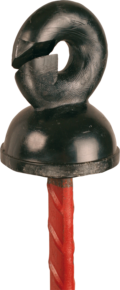 Ersatz-Kopfisolator mit Ring, für runde Pfähle Ø 7 mm (25-er Pack) 