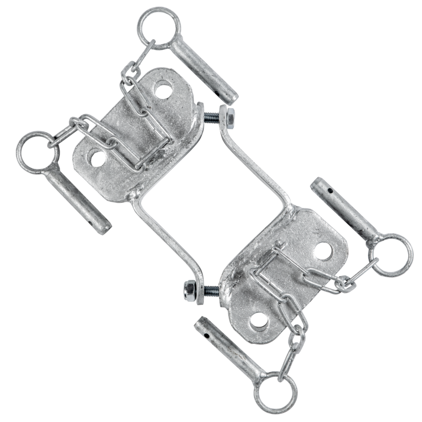 Schelle Quadrat 90 mm, 4 Halter, parallel