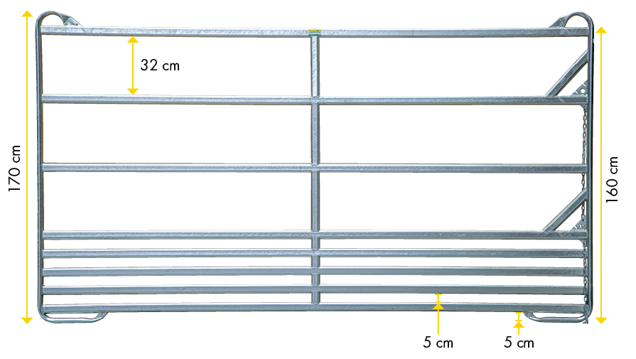 Sicherheits-Pferde-Panel, Höhe 1.70 m